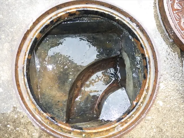 倉敷市 戸建て トイレつまり抜き・汚水管洗浄 洗浄後